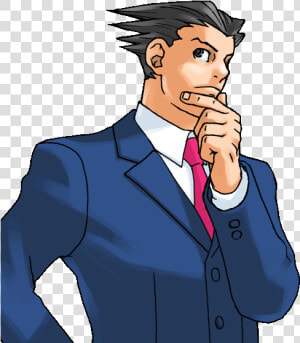 Phoenix Wright Hd Sprites   Phoenix Wright Thinking Sprite  HD Png Download