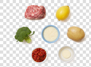 Chile Butter Steaks With Lemon parmesan Broccoli  amp    Steak Tartare  HD Png Download