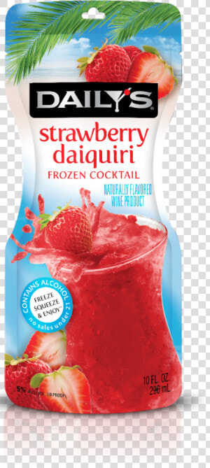 Dailys Rtd Strawb Daiq Pouch 8 4pk   Daily  39 s Frozen Drinks  HD Png Download