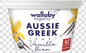 Wallaby Vanilla Bean Organic Whole Milk Greek Yogurt   Wallaby Greek Yogurt Vanilla Bean  HD Png Download