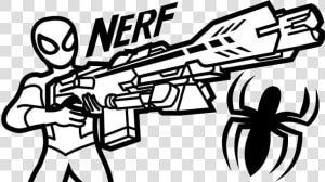 Nerf Gun Old Fashioned Coloring Pages Adornment Trending   Nerf Gun Coloring Pages  HD Png Download