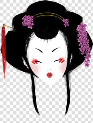 Geisha Hair Png  Transparent Png