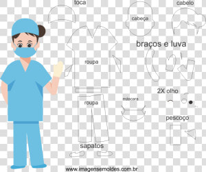 Molde De Medico Em Eva  HD Png Download