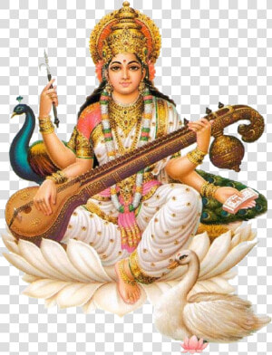 Saraswati Puja Basant Panchami   Saraswati Mata Hd  HD Png Download