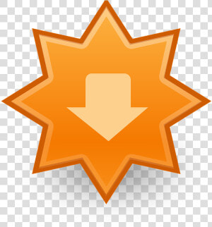 Download  Arrow  Down  Star  Badge  Orange  Icon   Paper Mario The Thousand Year Door Bristle  HD Png Download