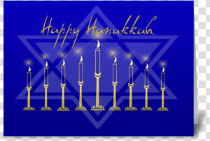 Hanukkah Menorah Star Of David Greeting Card   Makar Sankranti  HD Png Download