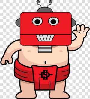 Mini Sumo Robot Competitor   Sumo Wrestler Cartoon  HD Png Download