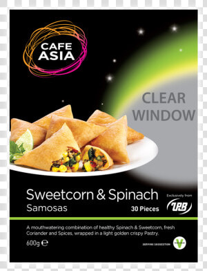 Sweencorn  amp  Spinach Samosa   Cafe Asia Spring Rolls  HD Png Download