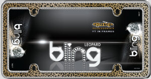 Black And Yellow Bling License Plate Frames  HD Png Download