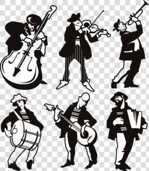 Different Musicians Silhouette Png   Figuras De Musicos  Transparent Png