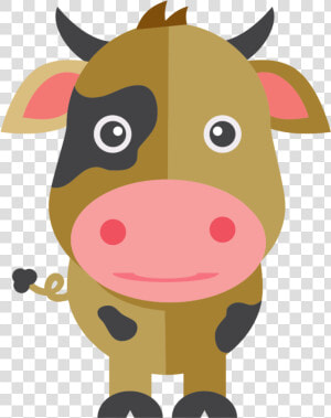 Cute Cartoon Cow   Transparent Cute Cow Cartoon  HD Png Download