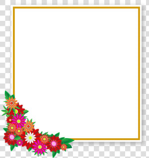 Flowers  Sticker  Frame  Square  Element  Graphics   Flower Free Frame Square  HD Png Download