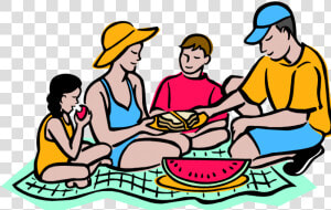 Picnic Clipart Family   Transparent Background Picnic Clipart  HD Png Download