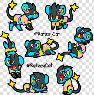 Katzey Luxray Sticker Batch Clipart   Png Download   Cartoon  Transparent Png