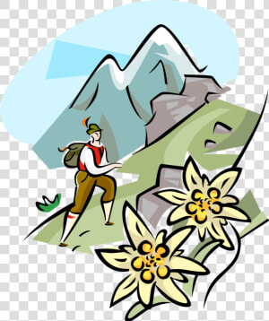 Clip Art Mountain Guide Alps Vector   Hiking Clipart Png  Transparent Png