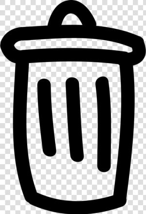 Trash Can Hand Drawn Symbol   Drawn Trash Can Png  Transparent Png