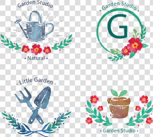 Hand Painted Flowers Icon Transprent Png Handpainted   Watercolor Garden Logo  Transparent Png