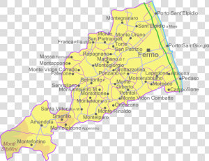 Provincia Di Fermo   Mappa Provincia Di Fermo  HD Png Download