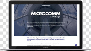 Microcomm Macbook Web Mockup Copy   Led backlit Lcd Display  HD Png Download