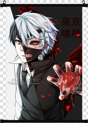 Anime Tokyo Ghoul Ken Kaneki Wall Scroll   Anime Tokyo Ghoul Kaneki  HD Png Download