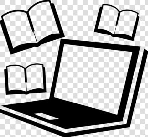 Computer And Books Studying Tools   Laptop And Books Icon  HD Png Download