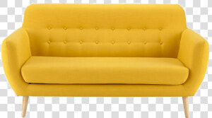 Couch Sofa Bed Furniture Futon   Canapé Jaune Maison Du Monde  HD Png Download