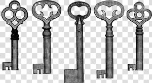 Transparent Vintage Key Png   Antique Illustration Of Old Fashioned Key With Transparent  Png Download