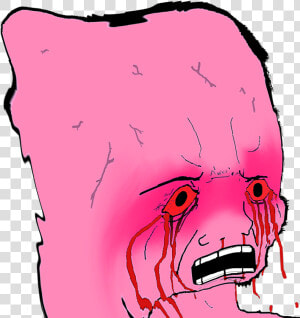 Face Red Pink Nose Facial Expression Mammal Vertebrate   Pink Wojak Transparent  HD Png Download