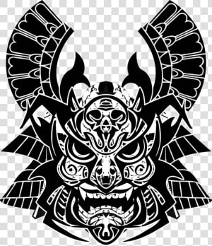 Clip Art Demon Samurai Mask   Samurai Mask Vector Transparent  HD Png Download