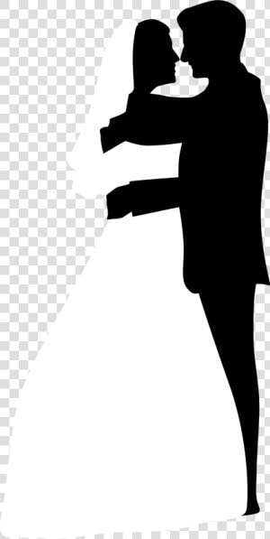 Wedding Couple Silhouettes Clip Art   Wedding Couple Silhouette Clip Art  HD Png Download