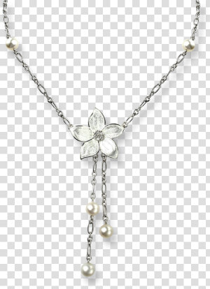 Nicole Barr Designs Sterling Silver Stephanotis Floral   Necklace  HD Png Download