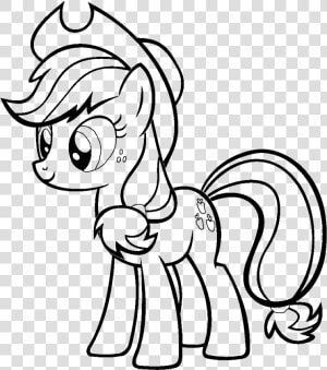 Applejack Coloring Pages 0   Apple Jack My Little Pony Coloring Page  HD Png Download