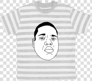 T Shirt Bébé À Rayures Notorious Big Biggie Head Par   T shirt  HD Png Download