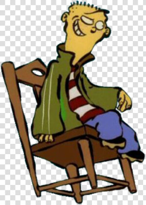 Clip Art Sitting Human Behavior Clip Art Male Cartoon   Ed Edd N Eddy Sitting  HD Png Download