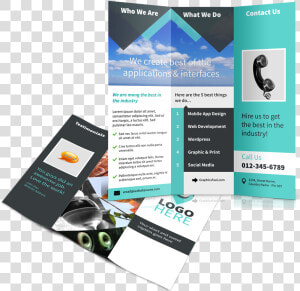 Trifold Brochure Mockup Psd Free  HD Png Download