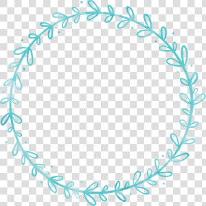 Blue Stick Garland Flower Border Decoration Vector   Vector Border Png Circle  Transparent Png