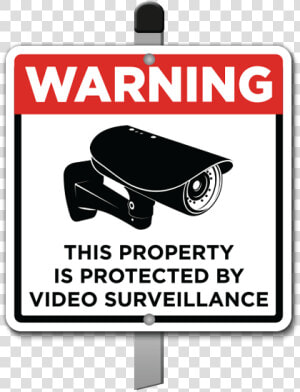 Sold Yard Sign Png   Warning Video Surveillance  Transparent Png