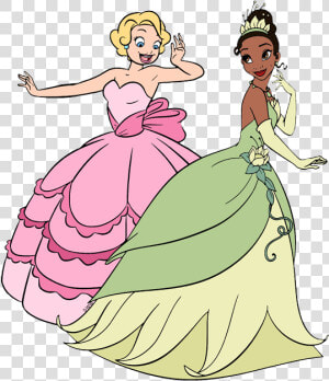 The Princess And The Frog   Png Download   Princess And The Frog Tiana And Charlotte  Transparent Png