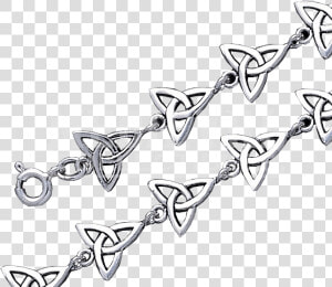 Silver Triquetra Knot Bracelet   Triquetra  HD Png Download