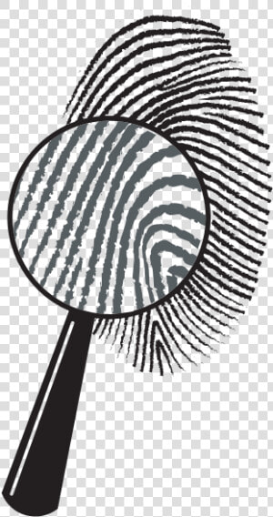 Fingerprints Under The Magnifying Glass   Lupa Y Huella Dactilar  HD Png Download