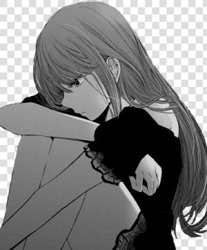  anime  depressed  animegirl   Anime Girl Sad Manga  HD Png Download