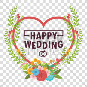 Happy Wedding V矢量图形  HD Png Download