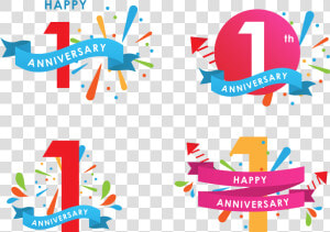 Image Library Library Anniversary Vector Celebration   1 Year Anniversary Png  Transparent Png