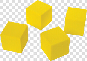 Foam Blank Dice   Yellow Foam Cube Toy  HD Png Download