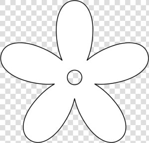 Flower Kid Clip Art   5 Petal Flower Outline  HD Png Download