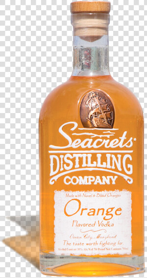 Bottle Of Seacrets Orange Flavored Vodka   Seacrets Distilling Company Gold Gold Rum  HD Png Download