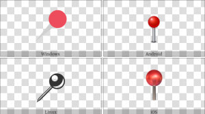 Round Pushpin On Various Operating Systems   🔯  HD Png Download