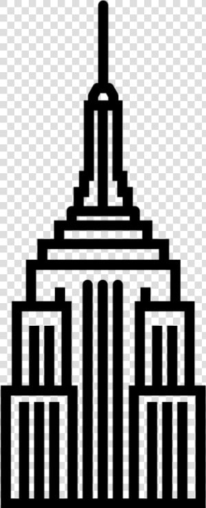 Empire State Building Icon Vector Clipart   Png Download   Vector Empire State Building Png  Transparent Png