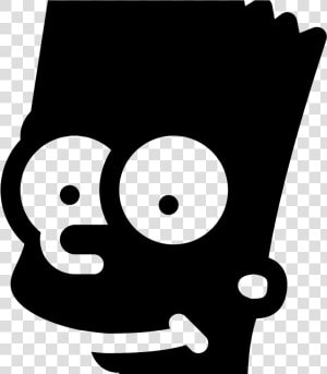 Simpsons Art Hitam Putih Clipart   Png Download   Bart Simpson Black And White  Transparent Png