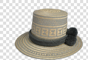 Lazo Straw Hat With Pom Poms Hatband   Cylinder  HD Png Download